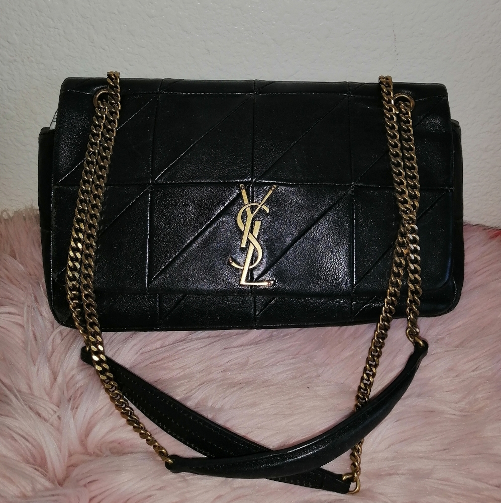 Black YSL Leather Handbag